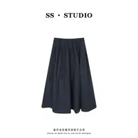 【SUSU】显瘦气质高腰休闲百搭早秋半身裙（拉链款）SS-5416