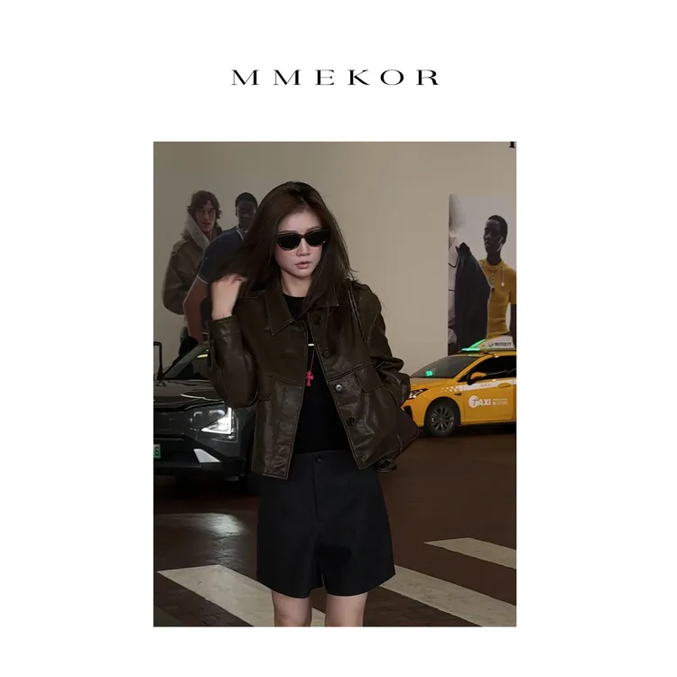MMEKOR“挪威皮衣” 2025新款秋款摩登街头时髦上衣 30085