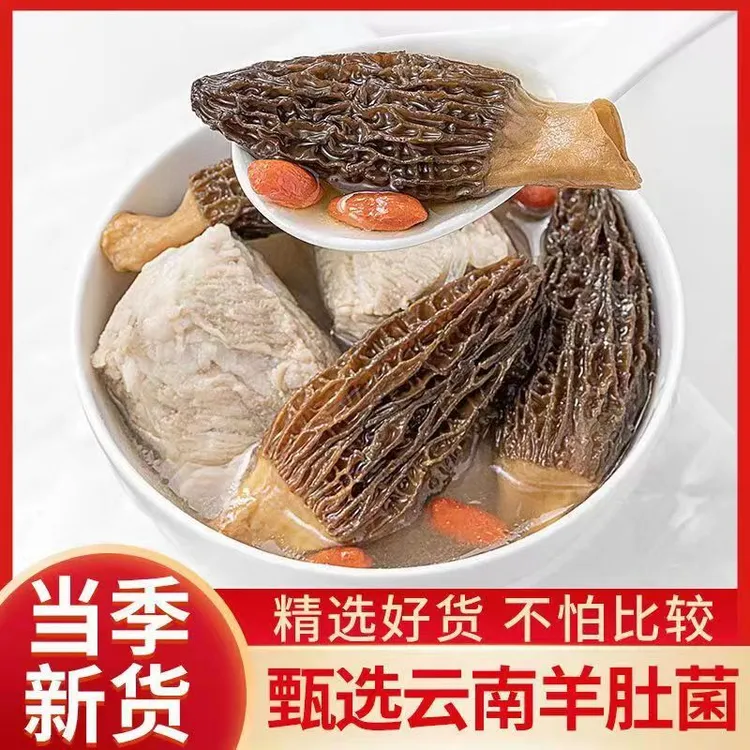 【新货上市】羊肚菌干货大个头煲汤肉厚火锅食材云南羊肚菌肉厚