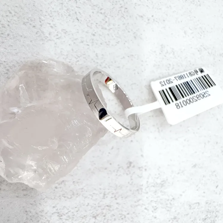 铂金pt950心跳戒指CNC精品工艺七彩幻彩一见钟情（精品附加4）