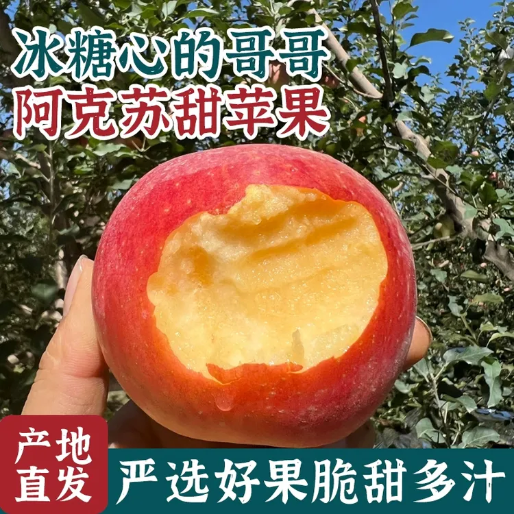 新疆阿克苏冰糖心苹果水果新鲜当季整箱正宗应季丑红富士正品礼盒