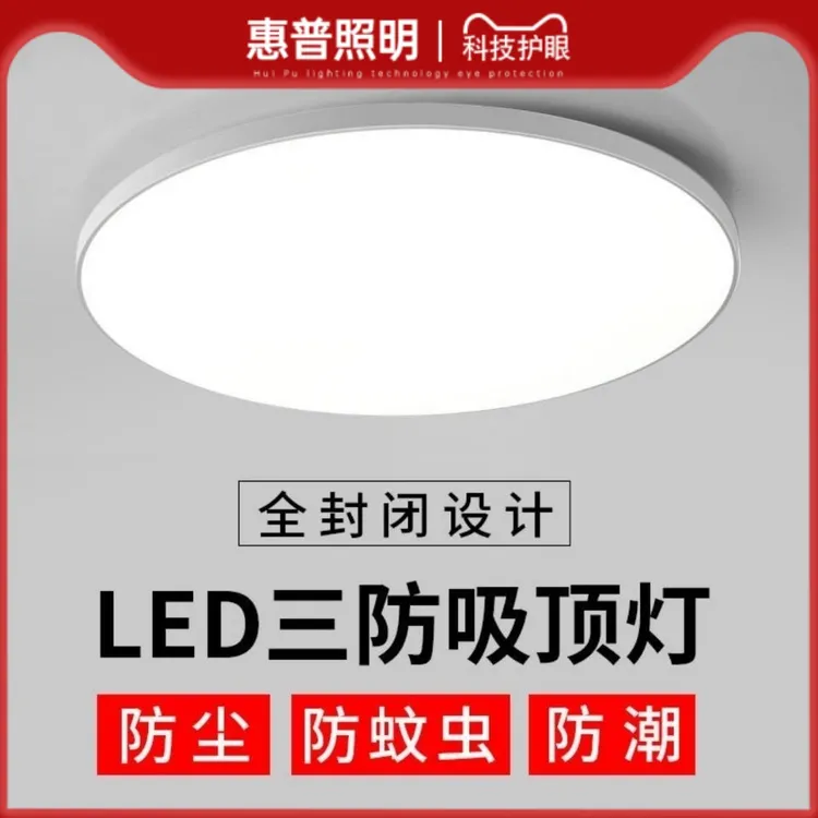 惠普升级吸顶灯防水防潮防蚊虫三防网红灯具灯饰2025最新款