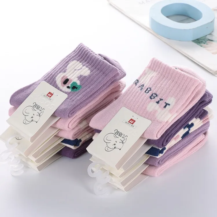 六指鼠女童袜子秋冬中筒运动a类新款小女孩宝宝秋天加厚儿童棉袜