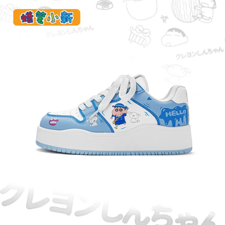 蜡笔小新鞋子男款秋季2025新款潮流户外运动透气情侣厚底休闲板鞋