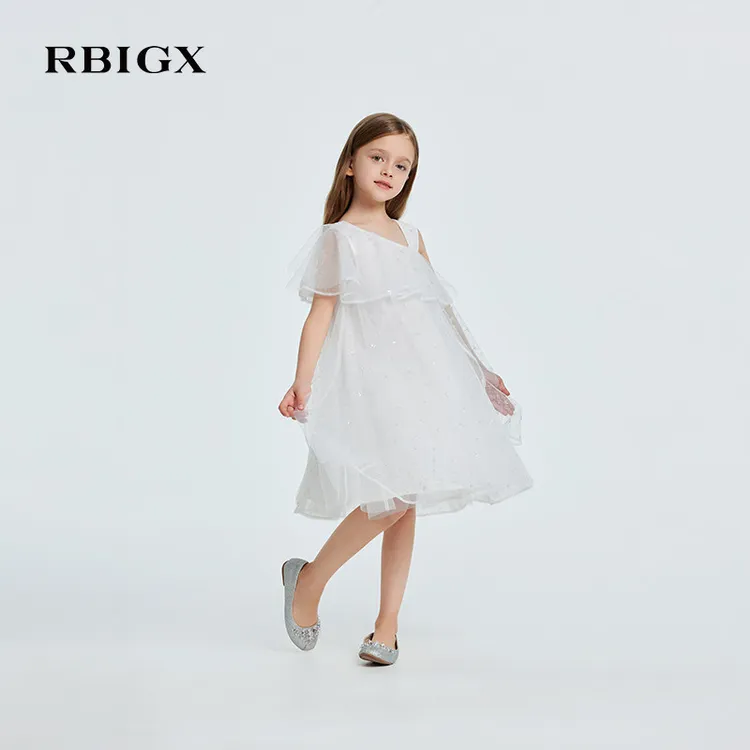 【商城同款】RBIGX瑞比克26夏季设计感飘带网纱公主连衣裙LY5BR2629