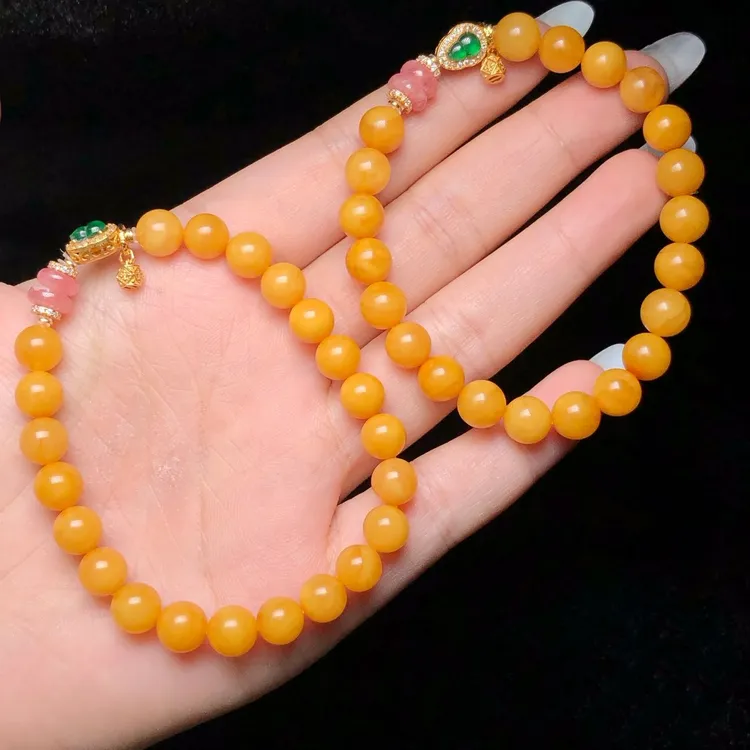 【云上】蜜蜡DIY手串-多样性发其一-7mm-DS53960（甄选）