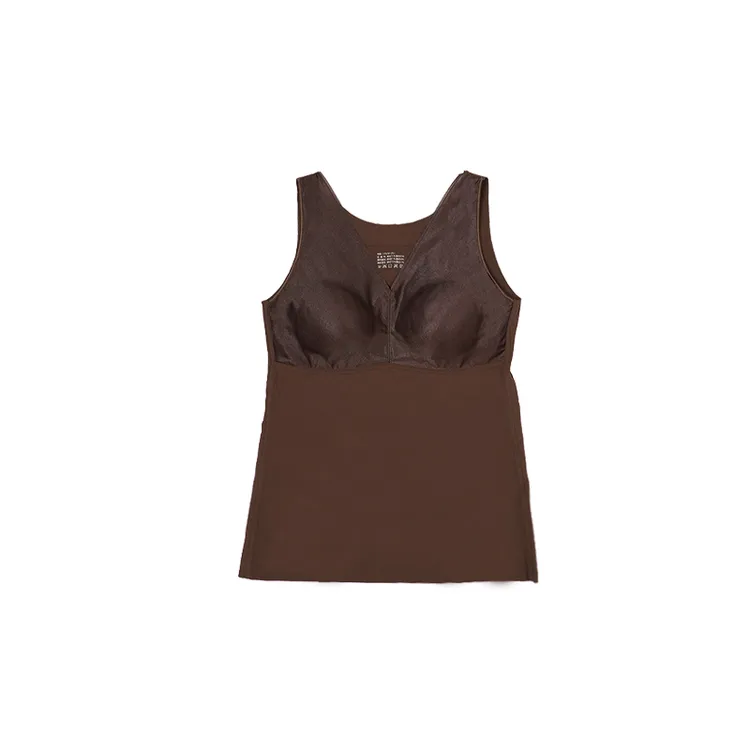 【U.M】珠光质感轻塑形一体式免穿文胸远红外保暖背心