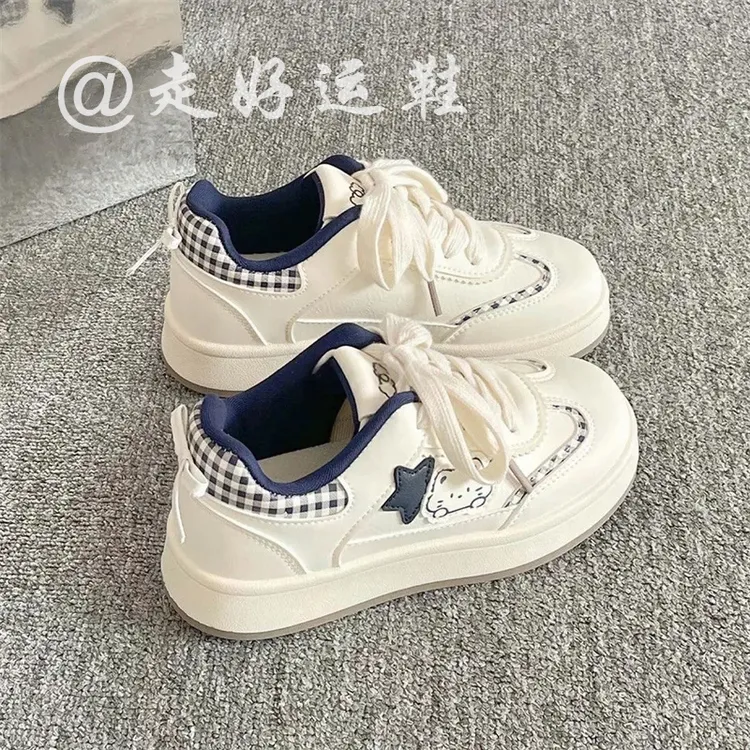 34码小码-40码可爱板鞋子女爆款2025新款休闲鞋百搭面包鞋小白鞋