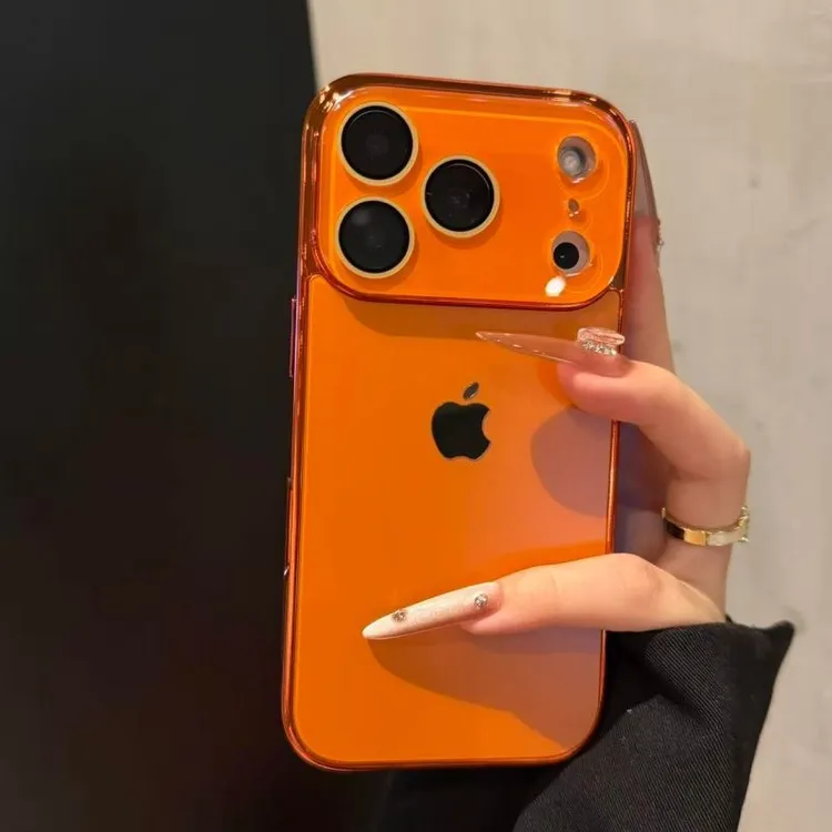 秒变17大视窗电镀橙色iPhone16promax手机壳1713苹果15/14/12爆款