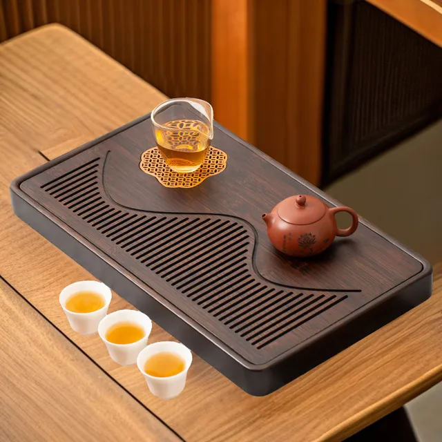 竹制储排两用大山茶盘家用托盘2025新款功夫茶具沥水储水盘茶台