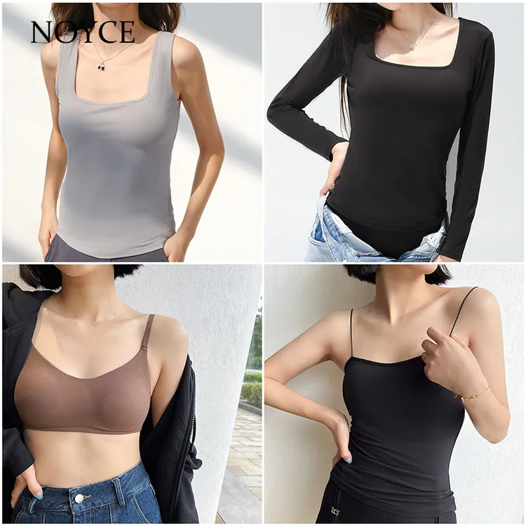 NOYCE多系列乳胶性感优雅风内穿吊带大码带胸垫背心外穿薄款百搭