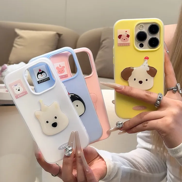 雅天立可爱帽子动物适用苹果13/16手机壳iPhone华为vivo小米oppo