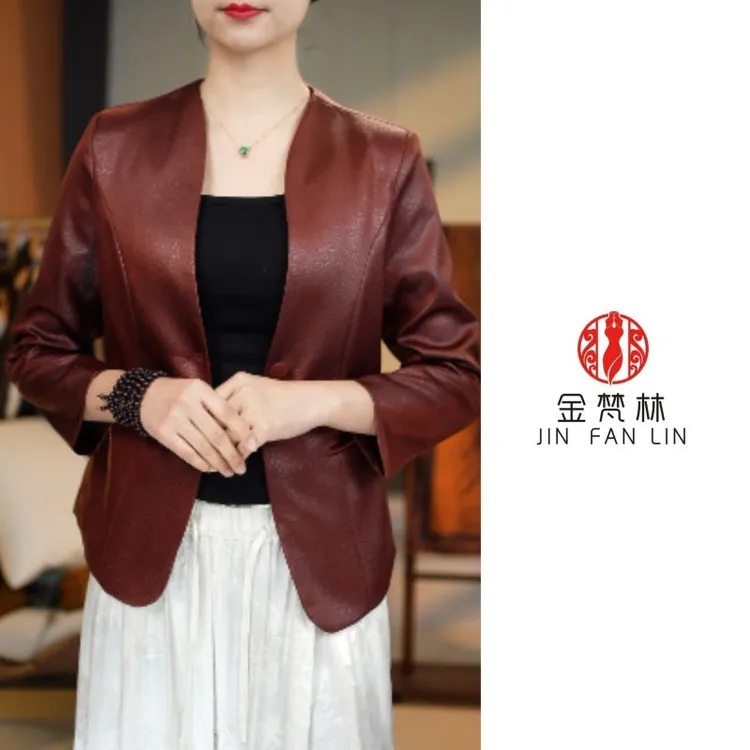 【山扶挽月西服】国风新中式油皮老料气质高端西服设计款中年装