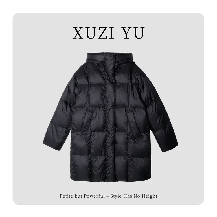 XUZI YU.小个子定制冬加厚时尚百搭大棉被大朵鹅绒服女771-W77990