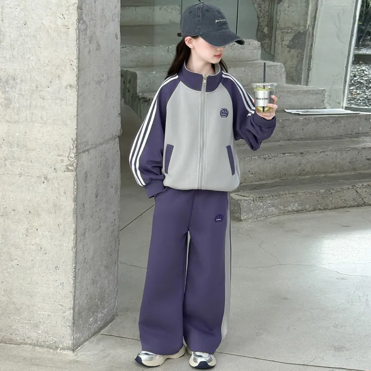 女童秋装套装2025新款洋气中大儿童秋季衣服休闲运动春秋款两件套