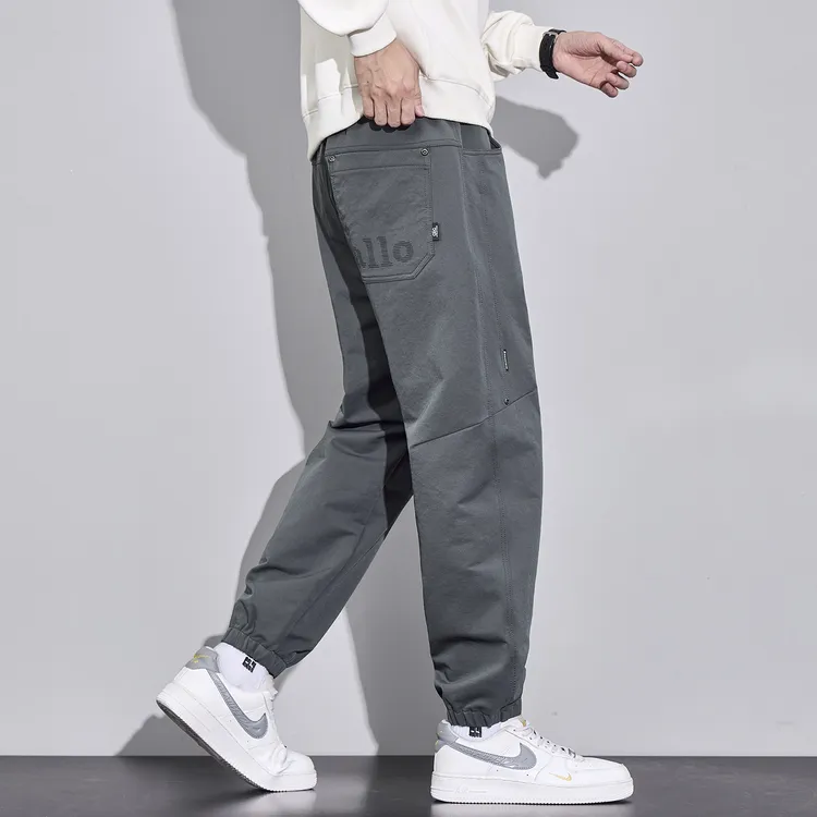 男式休闲裤春秋新款宽松痞帅慵懒风男装潮流百搭束脚运动裤子男款