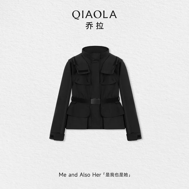 QIAOLA/乔拉【风行者】秋冬鹅绒收腰显瘦百搭保暖时尚百搭羽绒服