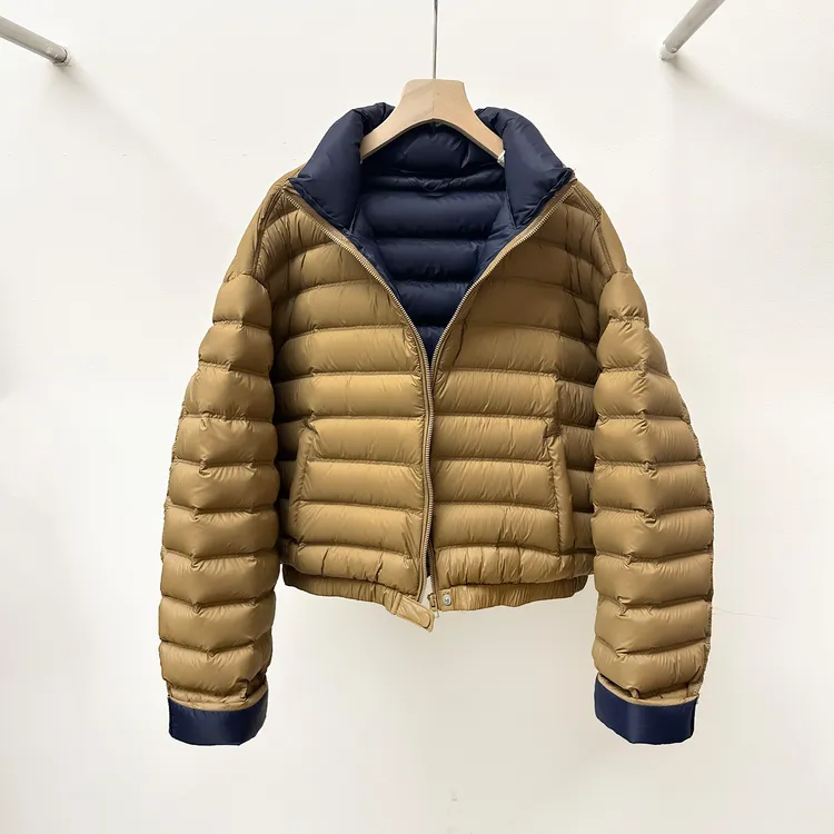 浅娅90白鸭绒轻薄款排骨羽绒服女短款面包服冬季外套2025新款冬装