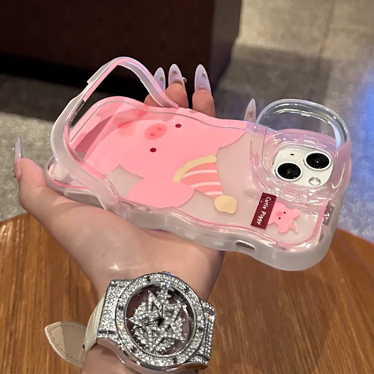 动物水果适用苹果15华为oppo/vivo小米iPhone16板凳双支架手机壳