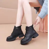 9149C  新款时尚舒适系带时装短靴（加绒款）