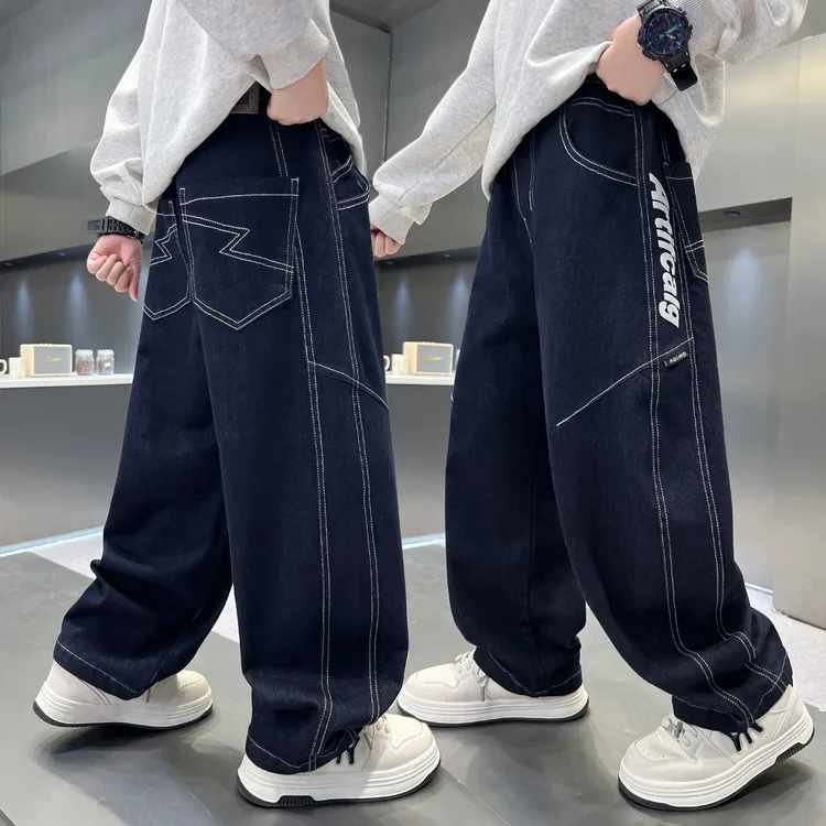童装男童秋装裤子2025儿童中大童潮酷痞帅休闲裤春秋男孩牛仔裤