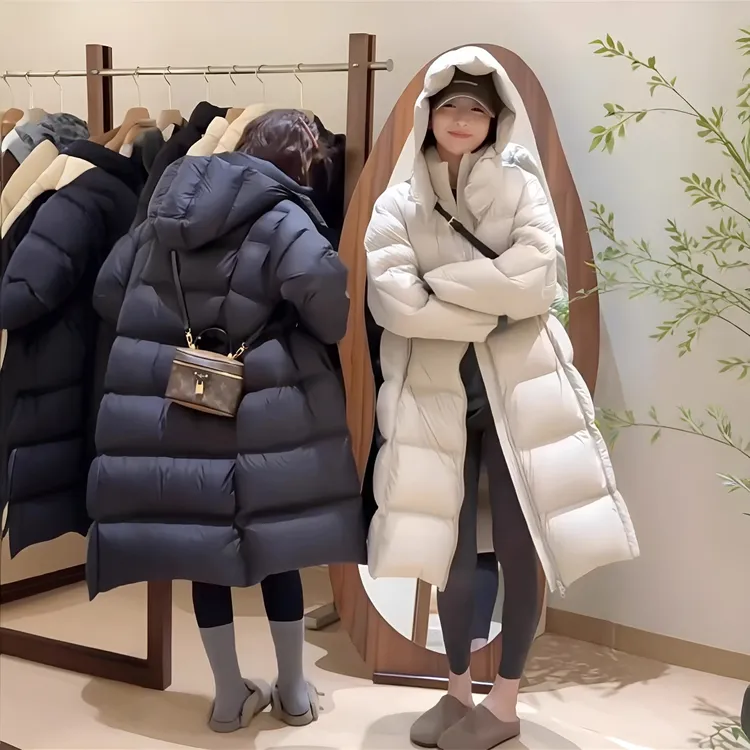 新款长款冬季白鸭绒小个子新款洋气外出新款外套女装洋气时髦气质