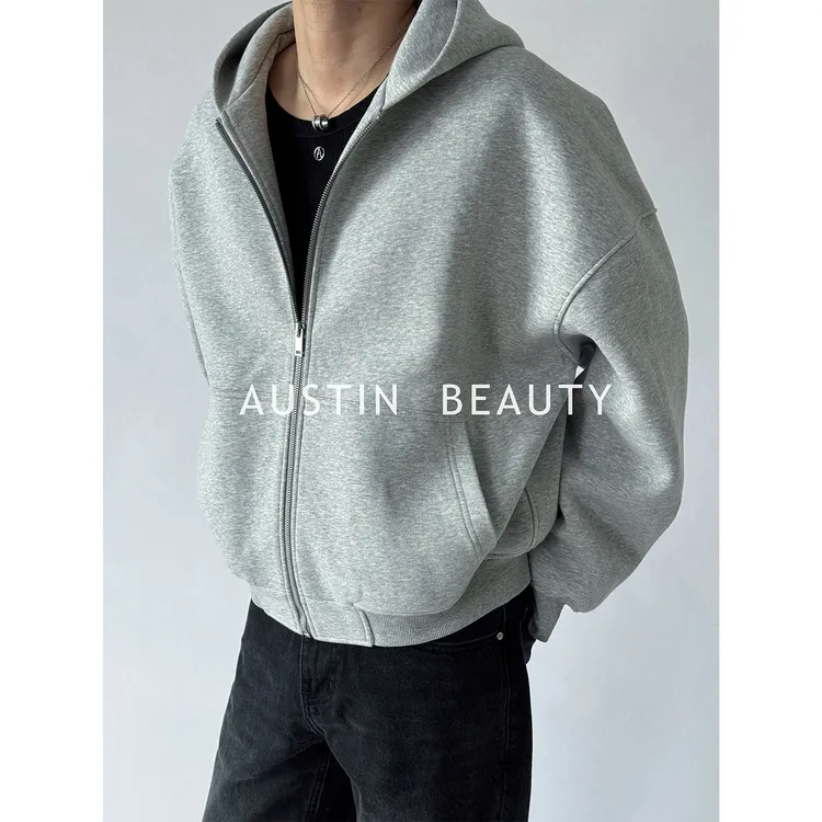 AUSTINBEAUTY【重磅700g】秋冬新款百搭加厚连帽重磅卫衣