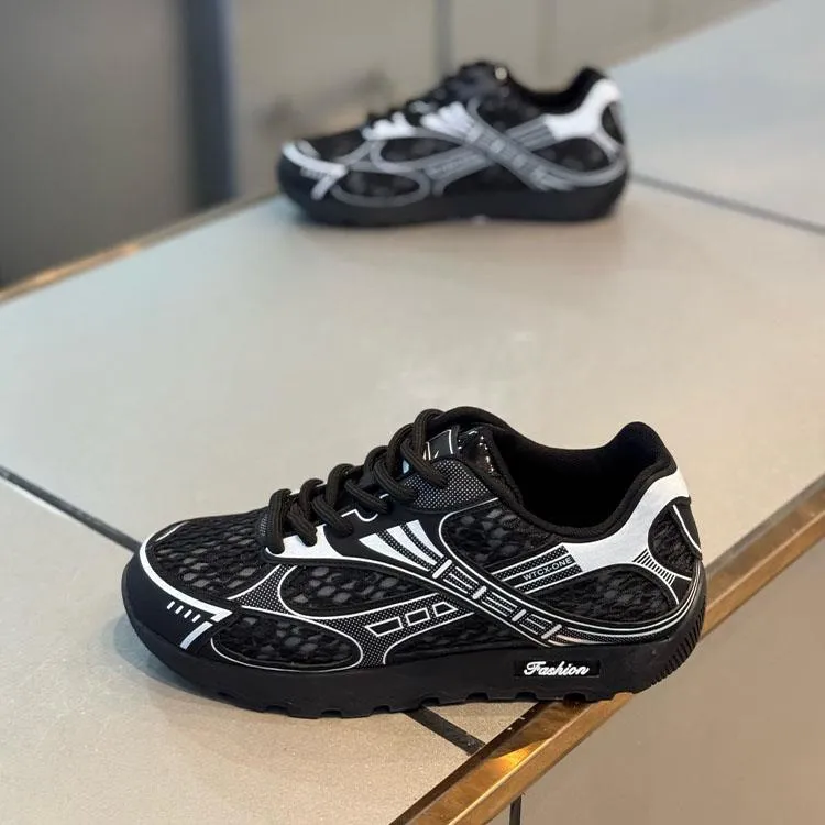 【JTG&SHOES 官方】潮牌银色老爹鞋男新款舒适透气软底百搭轻质网鞋