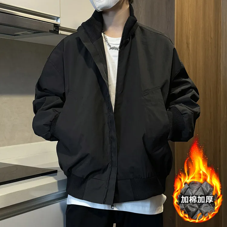 JUJUPS2025秋冬棉服男女棉衣外套男生冬季百搭宽松工装加棉夹克