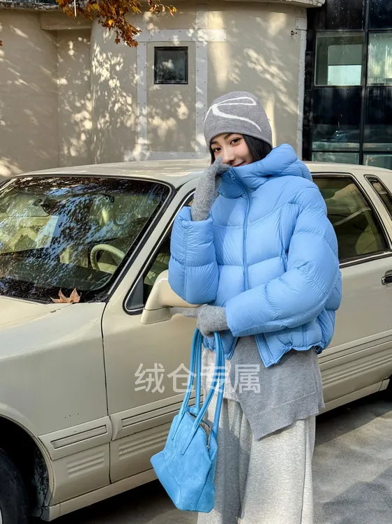 【云朵泡芙2.0】新国标90白鸭绒秋冬龟背款休闲百搭纯色短款羽绒服