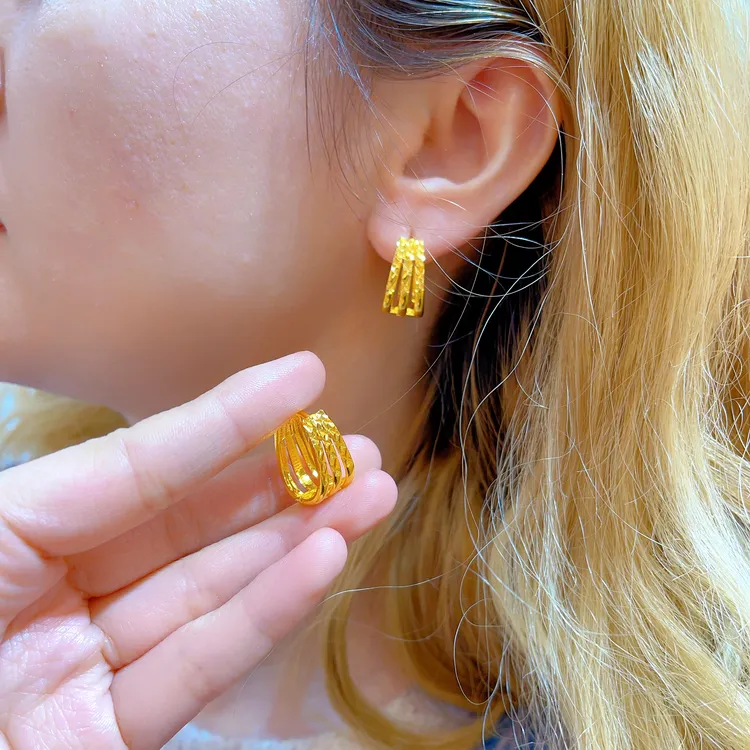 铜合金耳饰 204新款耳环爆款白搭时尚金色铜合金