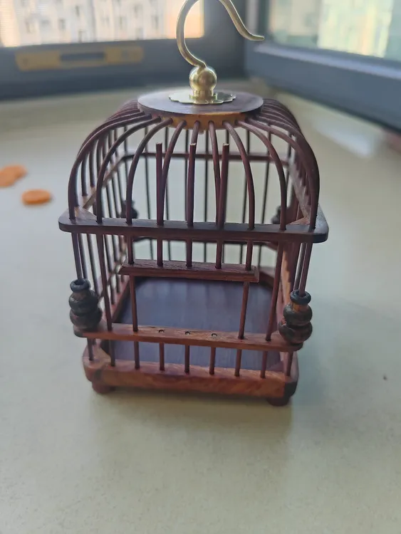 手工竹制红酸枝木蝈蝈精品笼