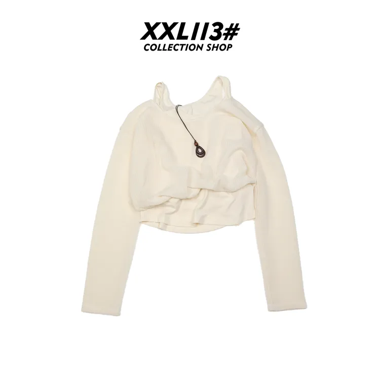 113* CENTRALIZED SHOP纯欲慵懒风休闲风时尚长袖T恤X5F27H6634