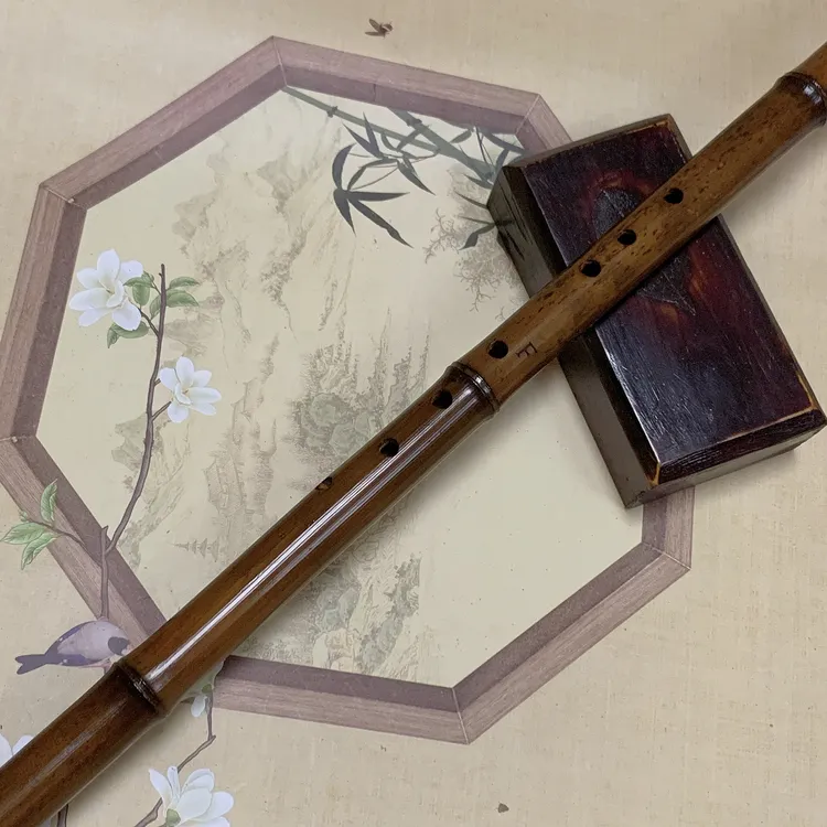 纯手工制作专业演奏级八孔正手通口紫竹A+收藏级紫竹洞箫老干黄料