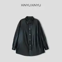XINYU/芯与『炸街』90白鹅绒羽绒温暖轻盈皮衣羽绒服 31028 时尚 