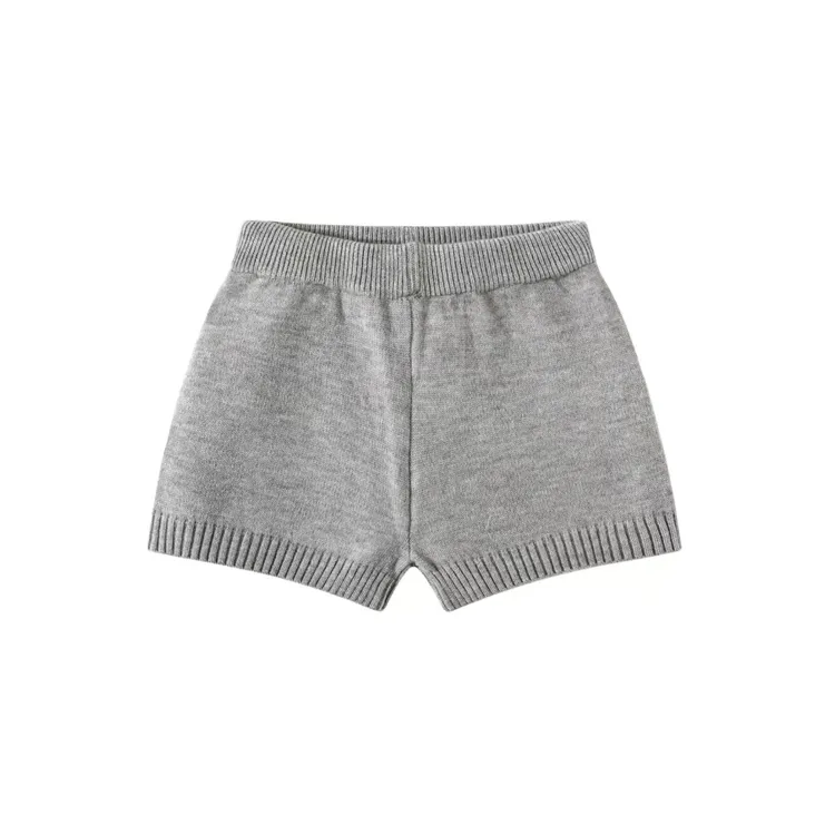 高级感灰色打底针织休闲短裤女显瘦高腰提臀辣妹小个子百搭裤子秋