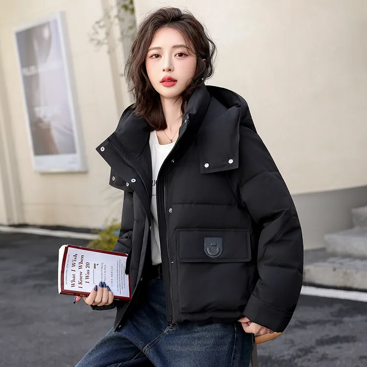 【淘淘粉丝专属】连帽百搭冬季保暖长袖棉服短款