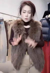 狐狸毛马甲女保暖秋冬季百搭显瘦外穿背心马夹气质