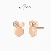 AIAX 镀K金 法国经典时尚复古气质时尚百搭精致耳环TSL1202