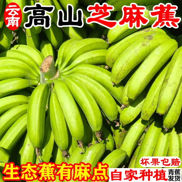 云南高山甜香蕉软糥香甜不催熟不泡药自家种植自然熟新鲜青果发货