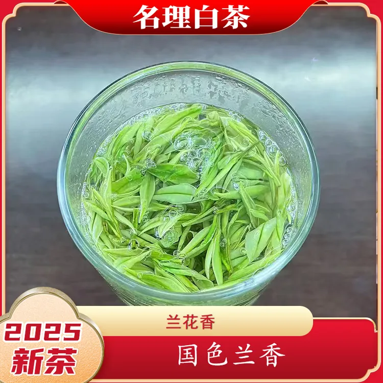 名理白【国色兰香】助农2025新茶兰花香安吉原产地白茶绿茶茶叶