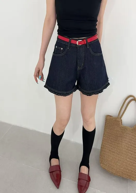 晶选推荐【思美乐】花边牛仔短裤60111