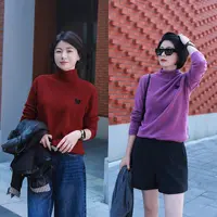 AMYMOORE艾莫尔2025年秋冬女装毛衣毛针织衫羊毛半高领保暖780204