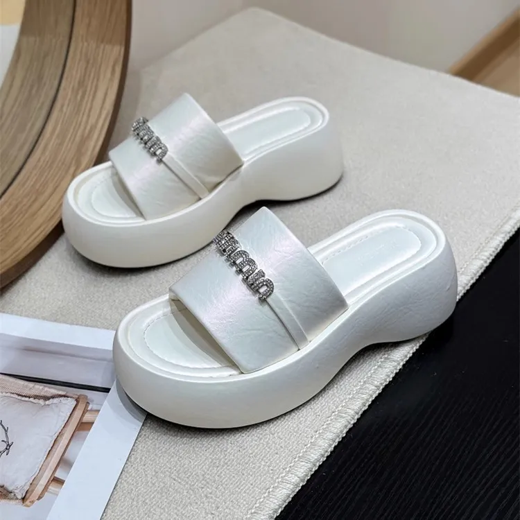 【韩国JTG&Shoes官方正品】松糕水钻外穿百搭拖鞋女2025新款凉鞋夏