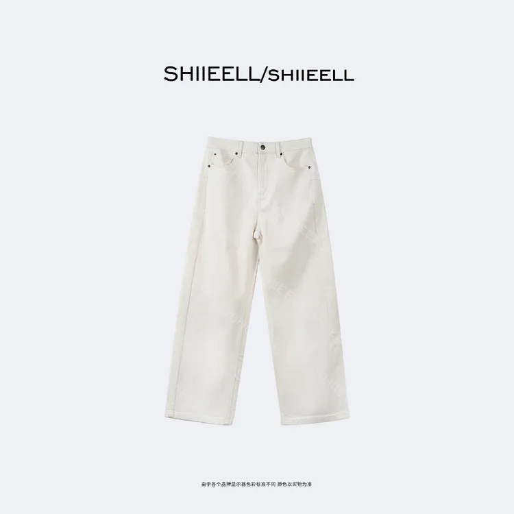 SHIIEELL秋冬气质直筒阔腿百搭加绒长裤高腰修身休闲牛仔裤Z2816