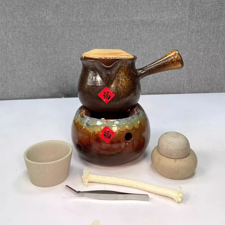 福将酒精炉中式煮茶壶家用明火煮茶器小喜乐罐罐茶具陶瓷煮茶炉