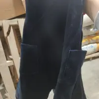 蓝色金丝绒背心裙