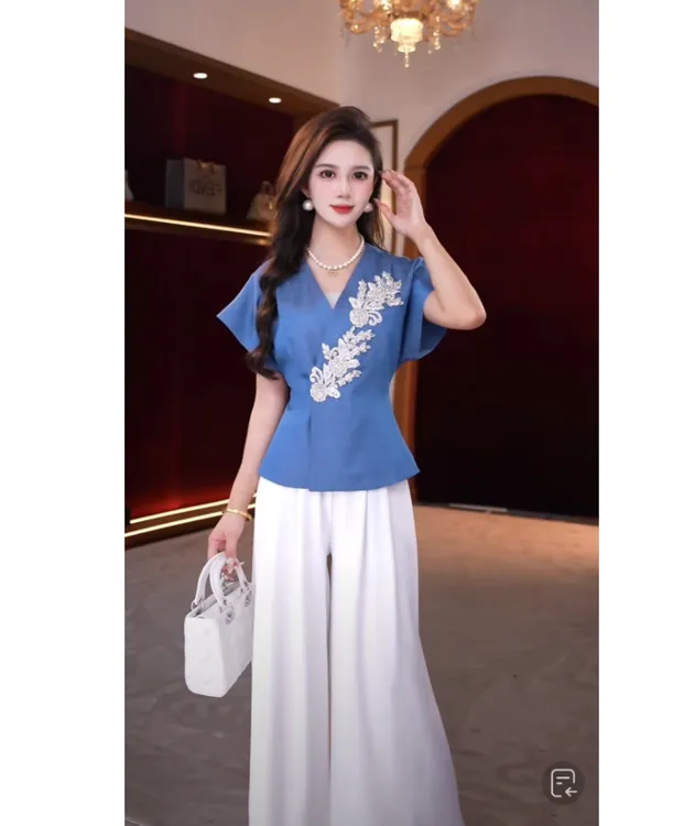 芙娜妮新款休闲洋气衣服女一整套穿搭气质显瘦女装套装F2512074