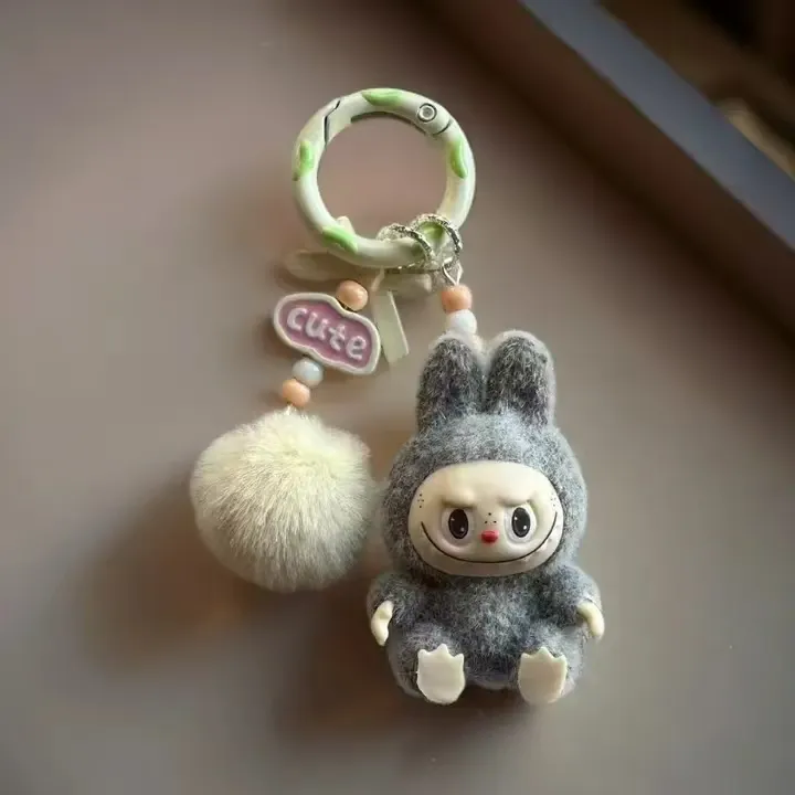 新款植绒动物钥匙扣抖音直播拉布CM公仔包包挂饰创意礼品挂件