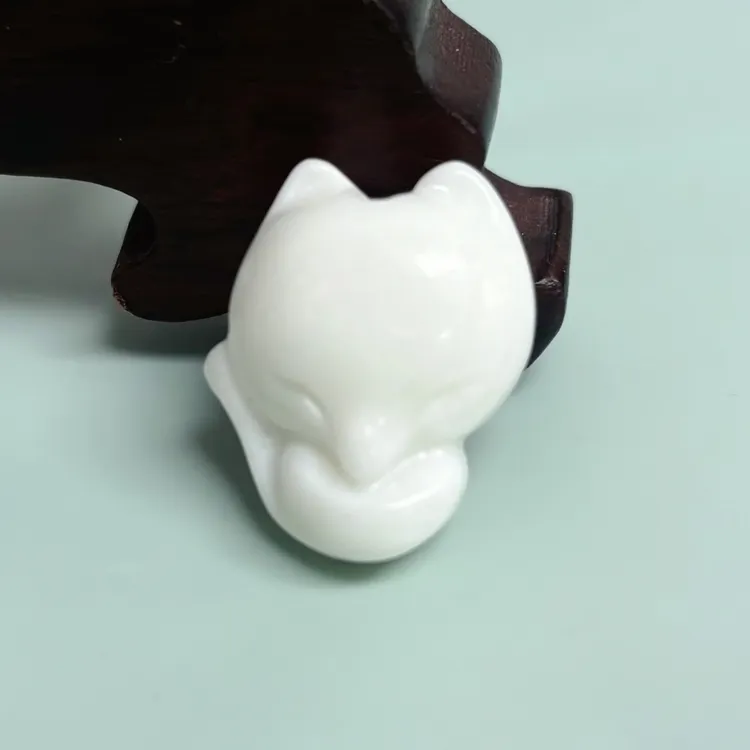 秦臻玉蓝田玉吊坠狐狸聪明锁手机包挂西安原产地官方正品保真包邮